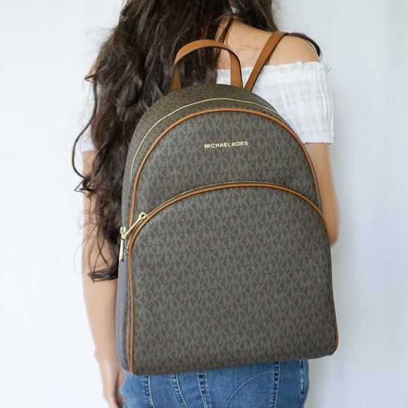 Michael Kors Abbey Large Backpack Brown 